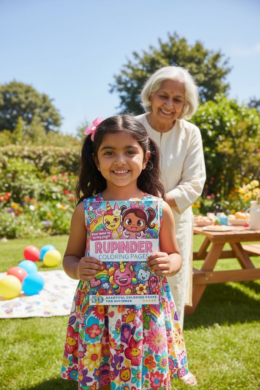 Rupinder coloring book in use