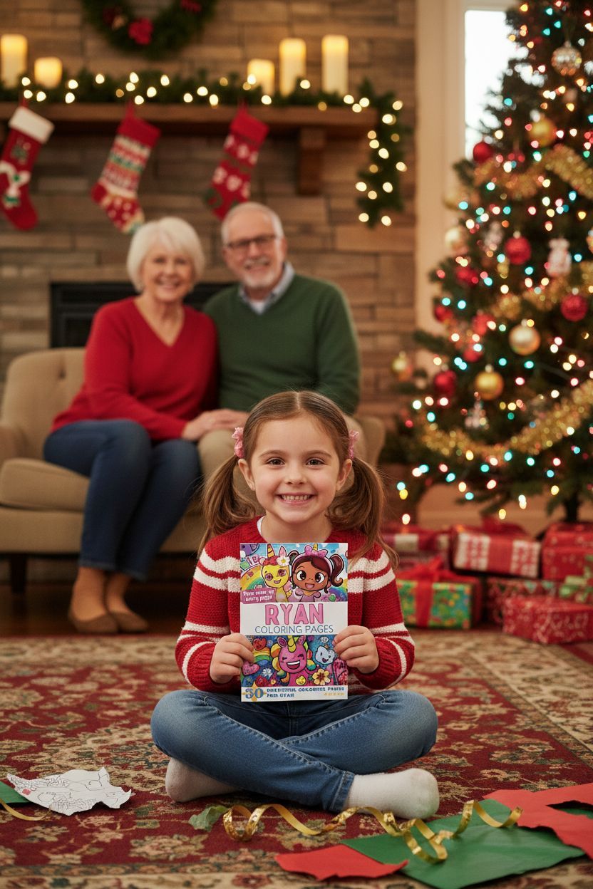 Ryan Christmas coloring pages gift