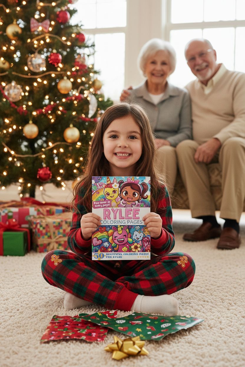 Rylee Christmas coloring pages gift