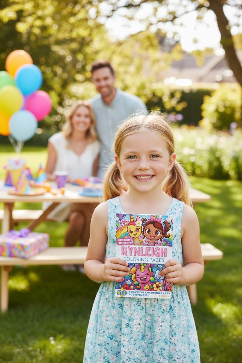 Rynleigh coloring book in use