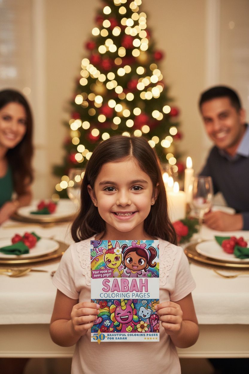 Sabah Christmas coloring pages gift
