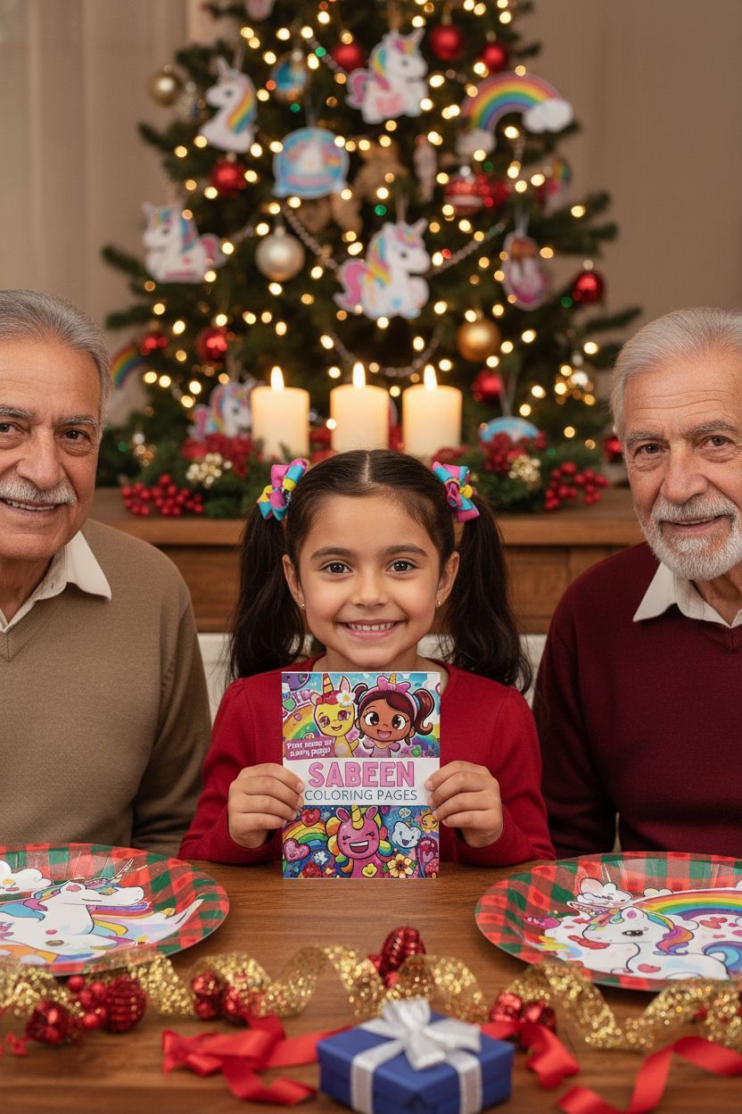 Sabeen Christmas coloring pages gift