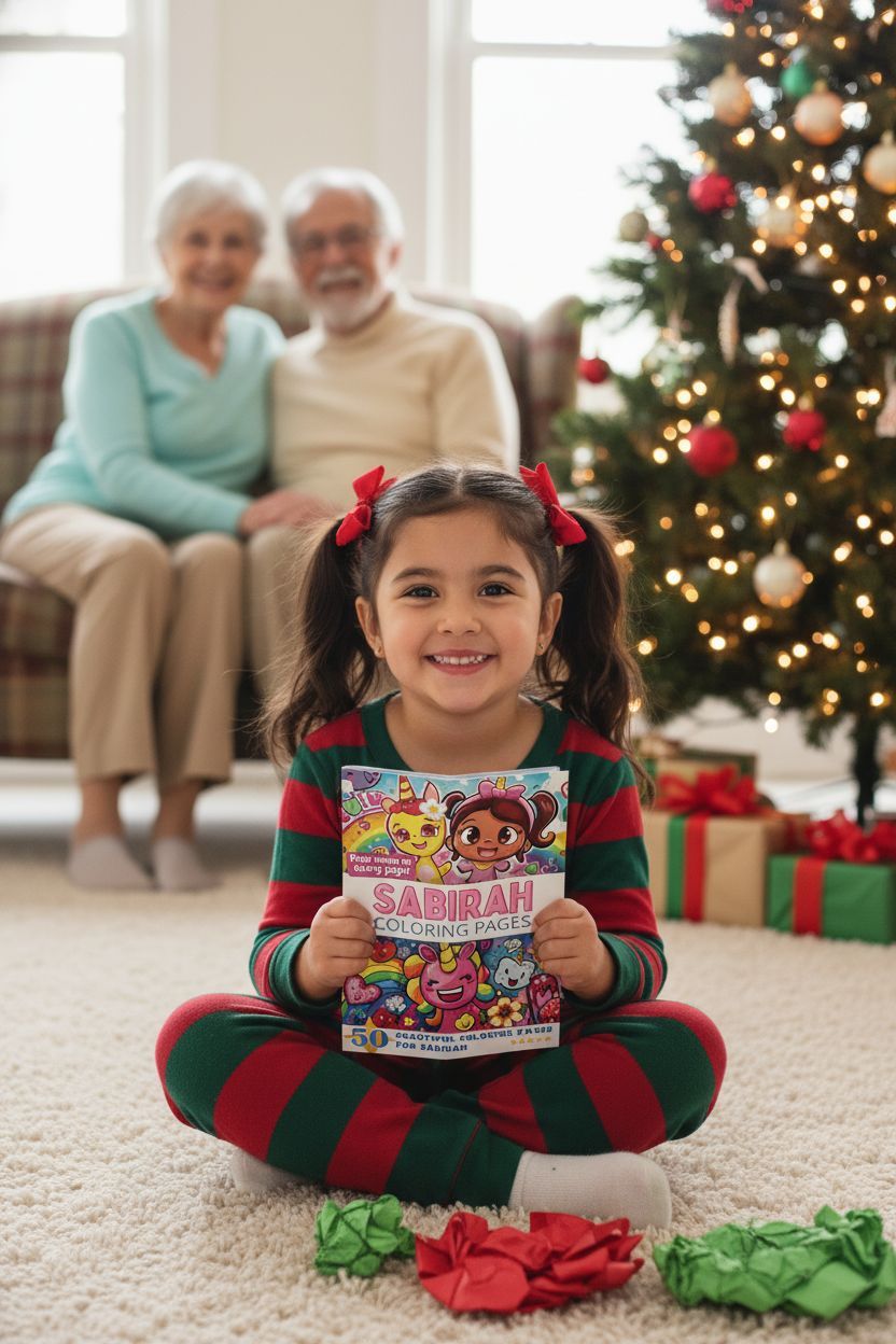 Sabirah Christmas coloring pages gift