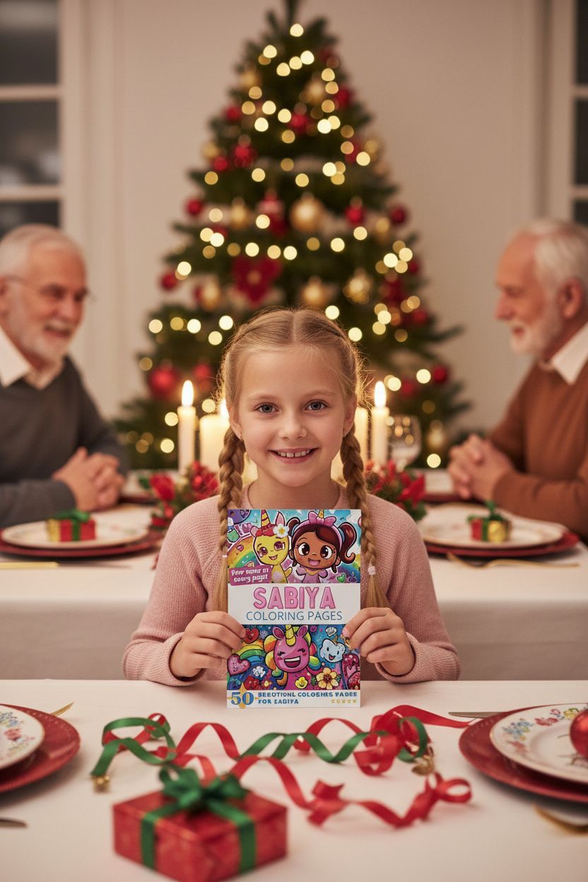 Sabiya Christmas coloring pages gift