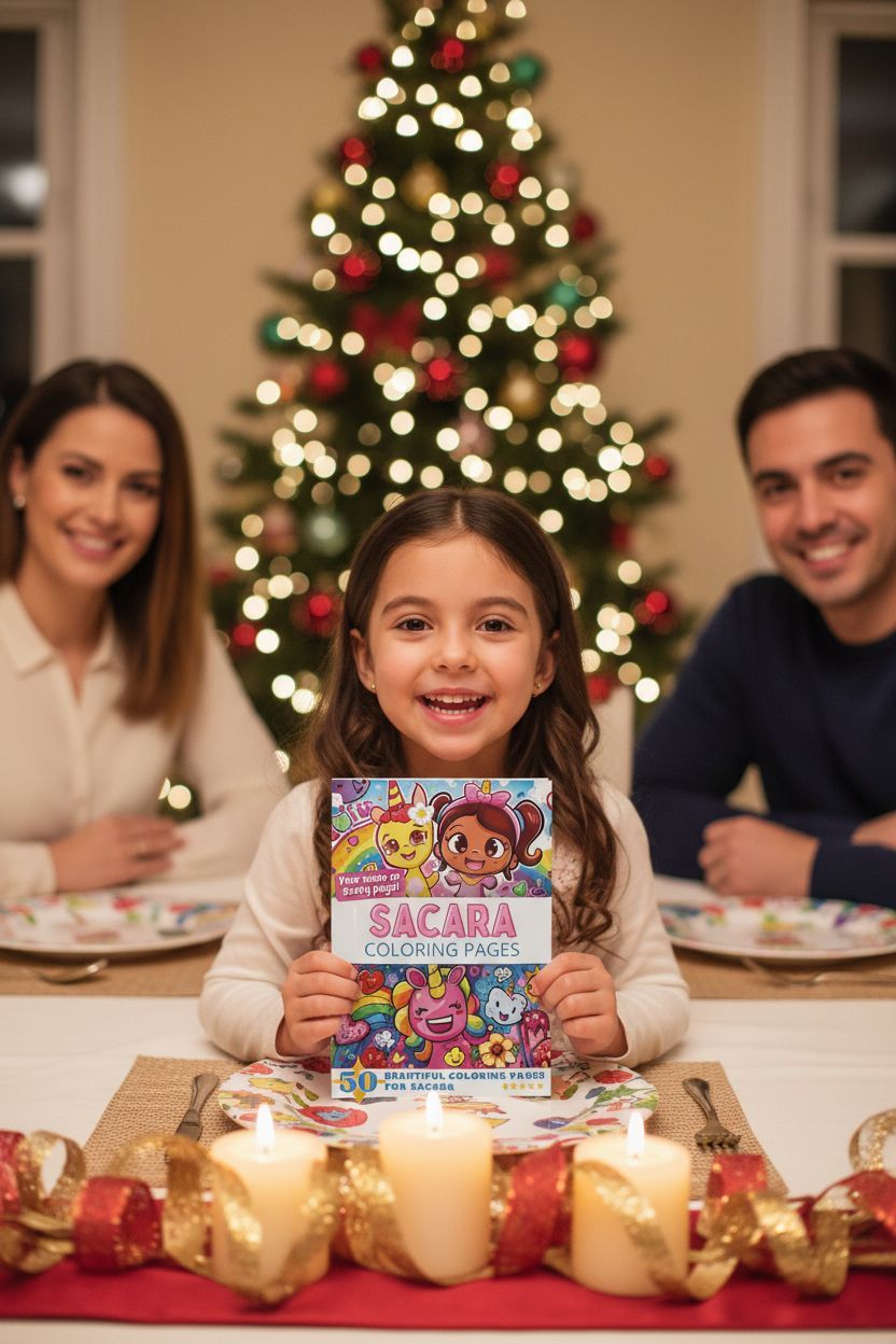 Sacara Christmas coloring pages gift