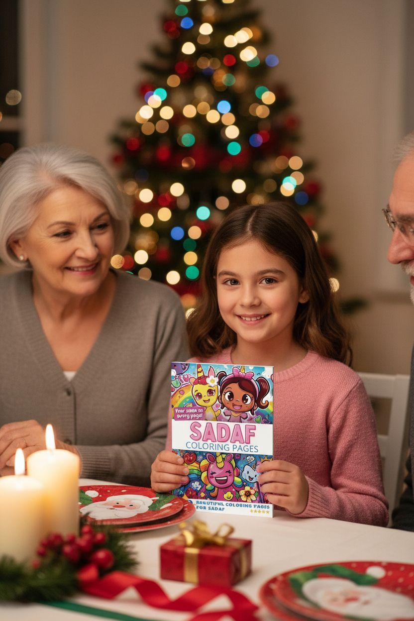 Sadaf Christmas coloring pages gift