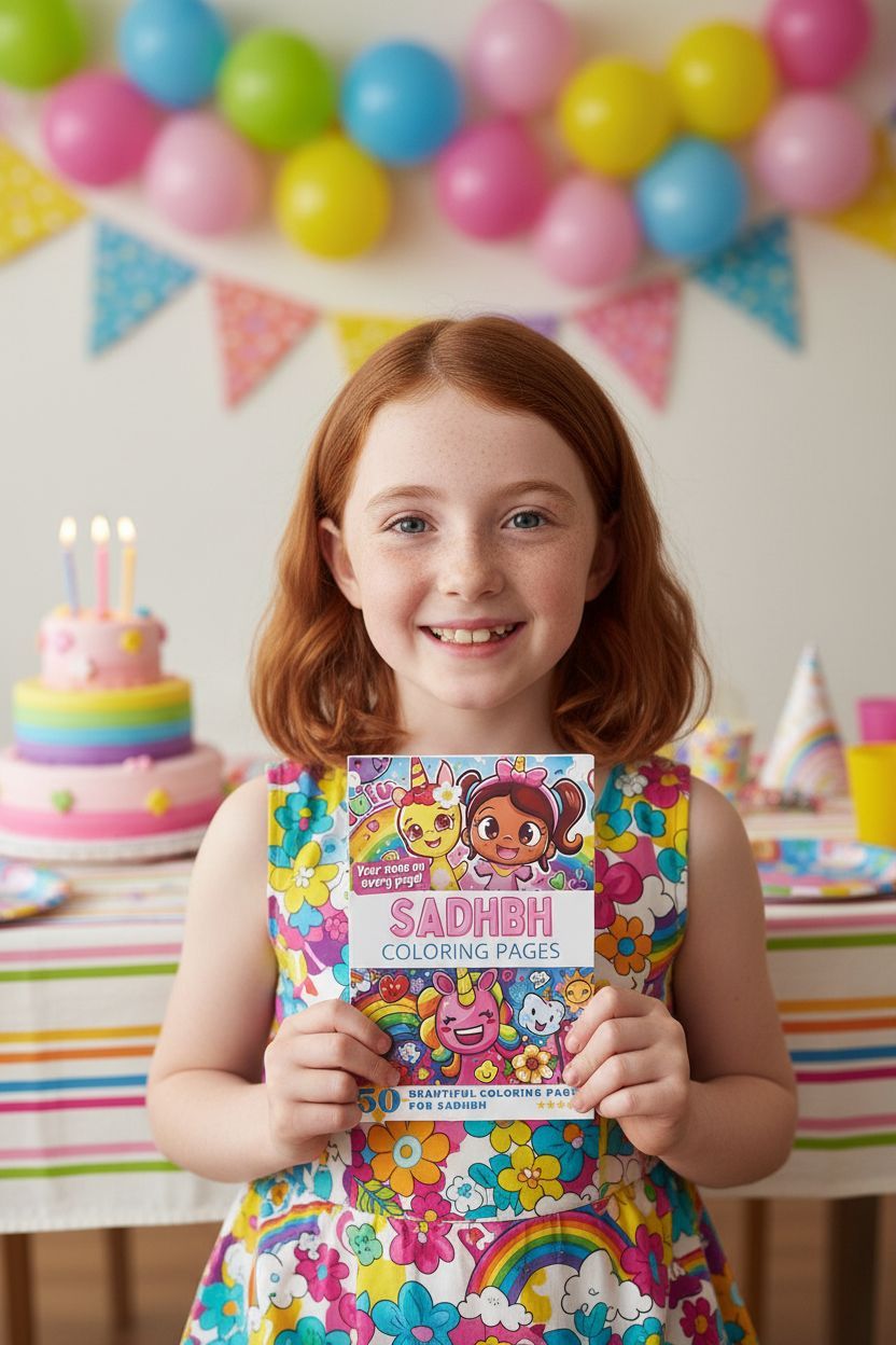 Sadhbh coloring book in use