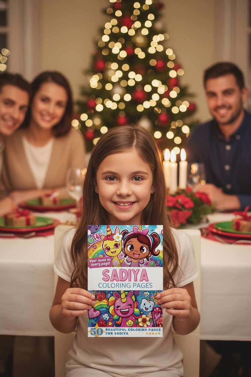 Sadiya Christmas coloring pages gift