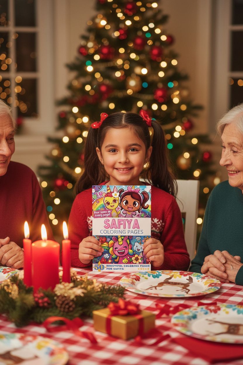 Safiya Christmas coloring pages gift