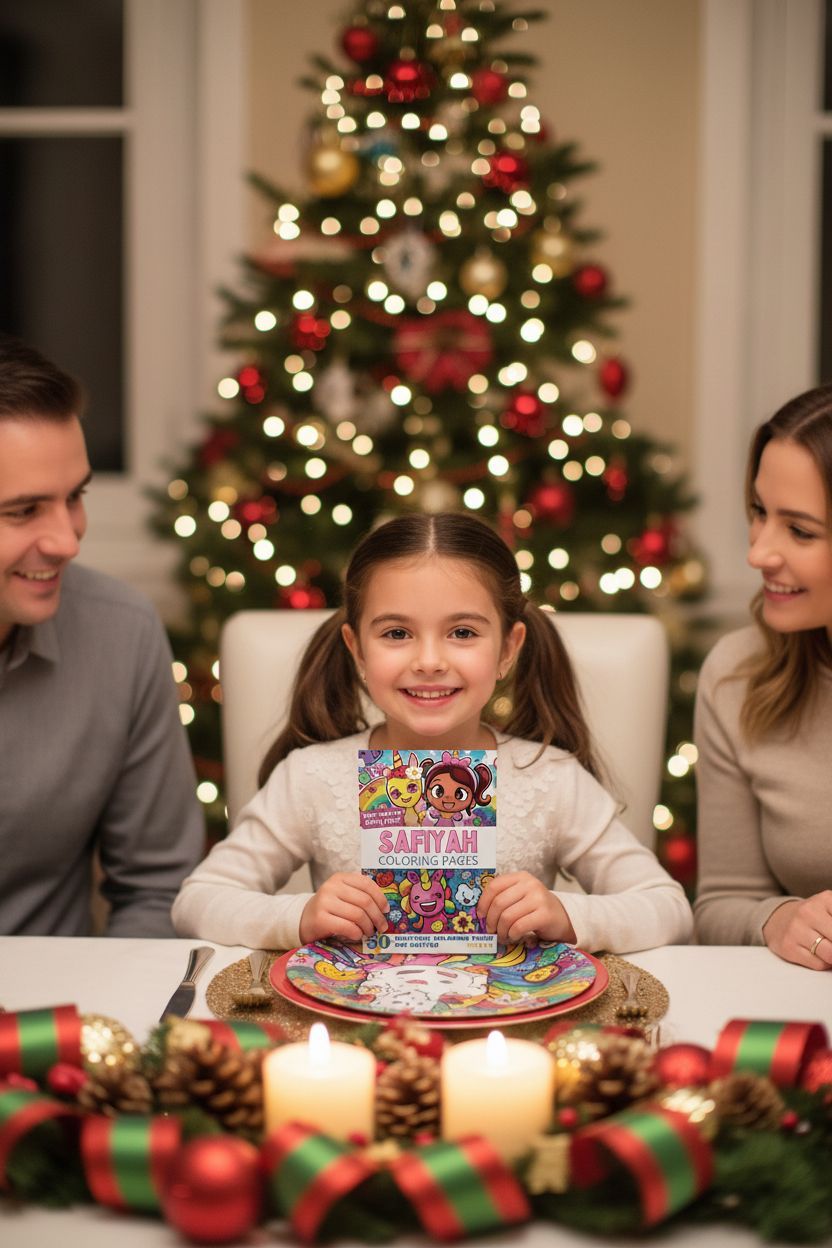 Safiyah Christmas coloring pages gift