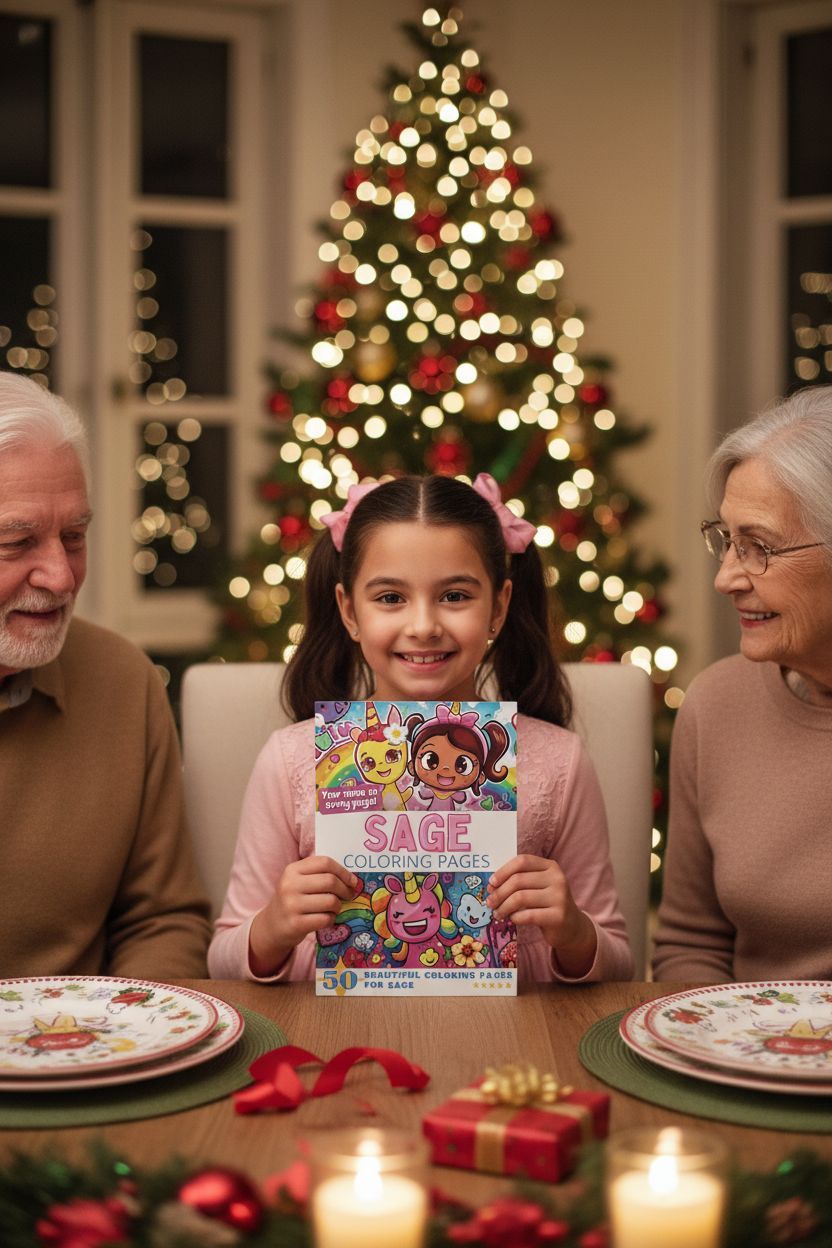 Sage Christmas coloring pages gift