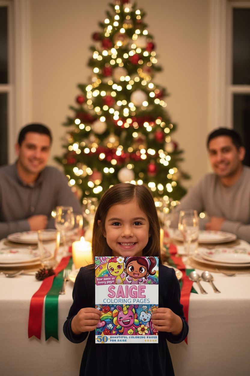 Saige Christmas coloring pages gift