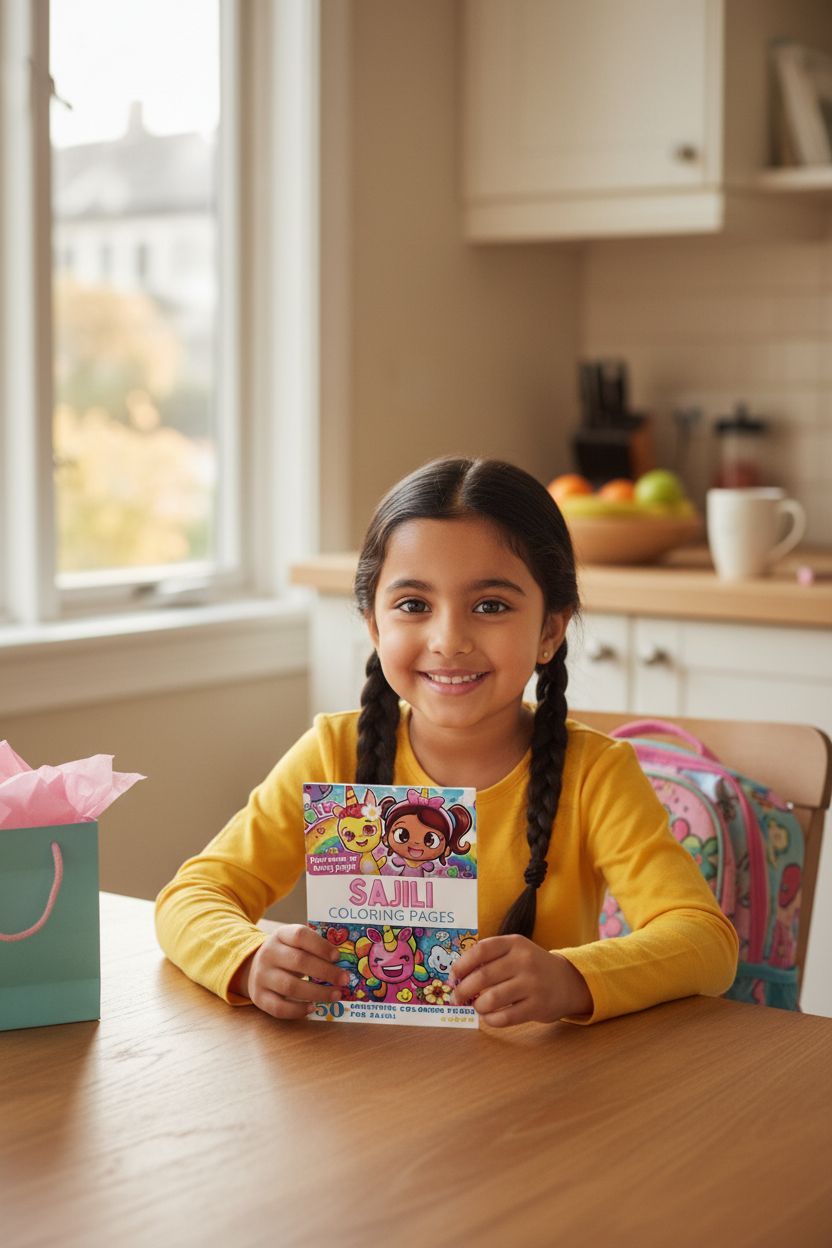 Sajili coloring book in use