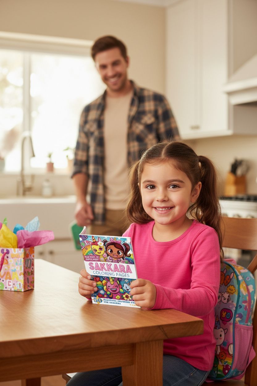 Sakkara coloring book in use