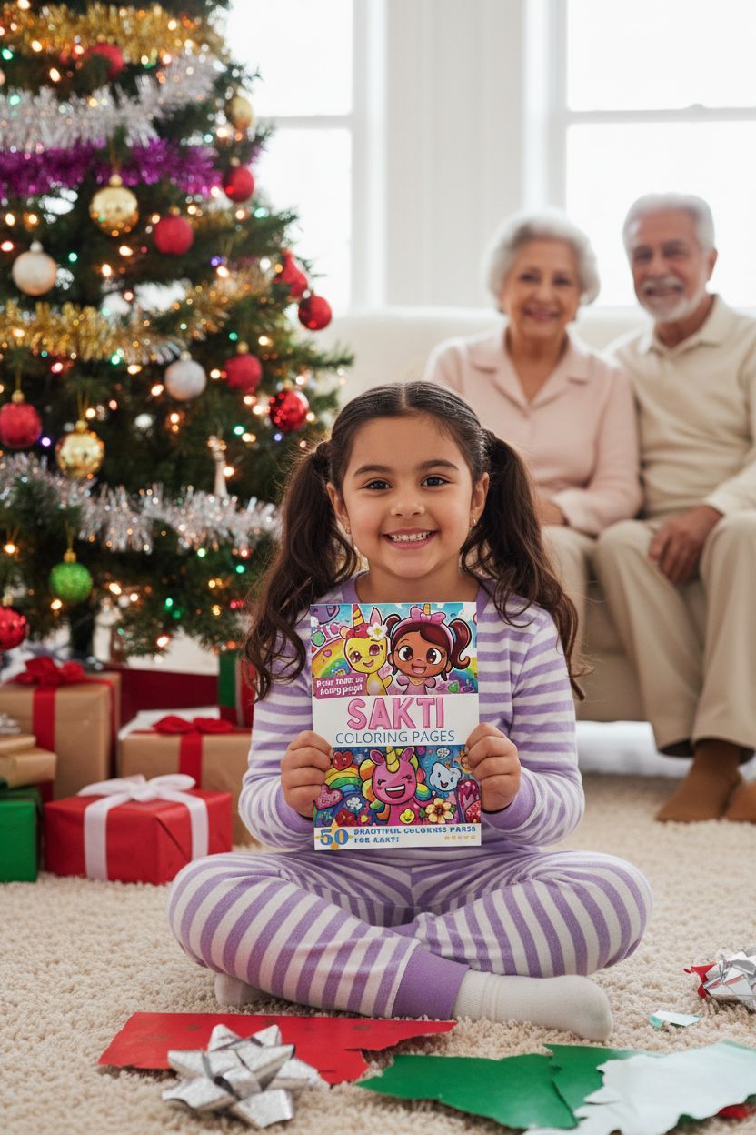 Sakti Christmas coloring pages gift