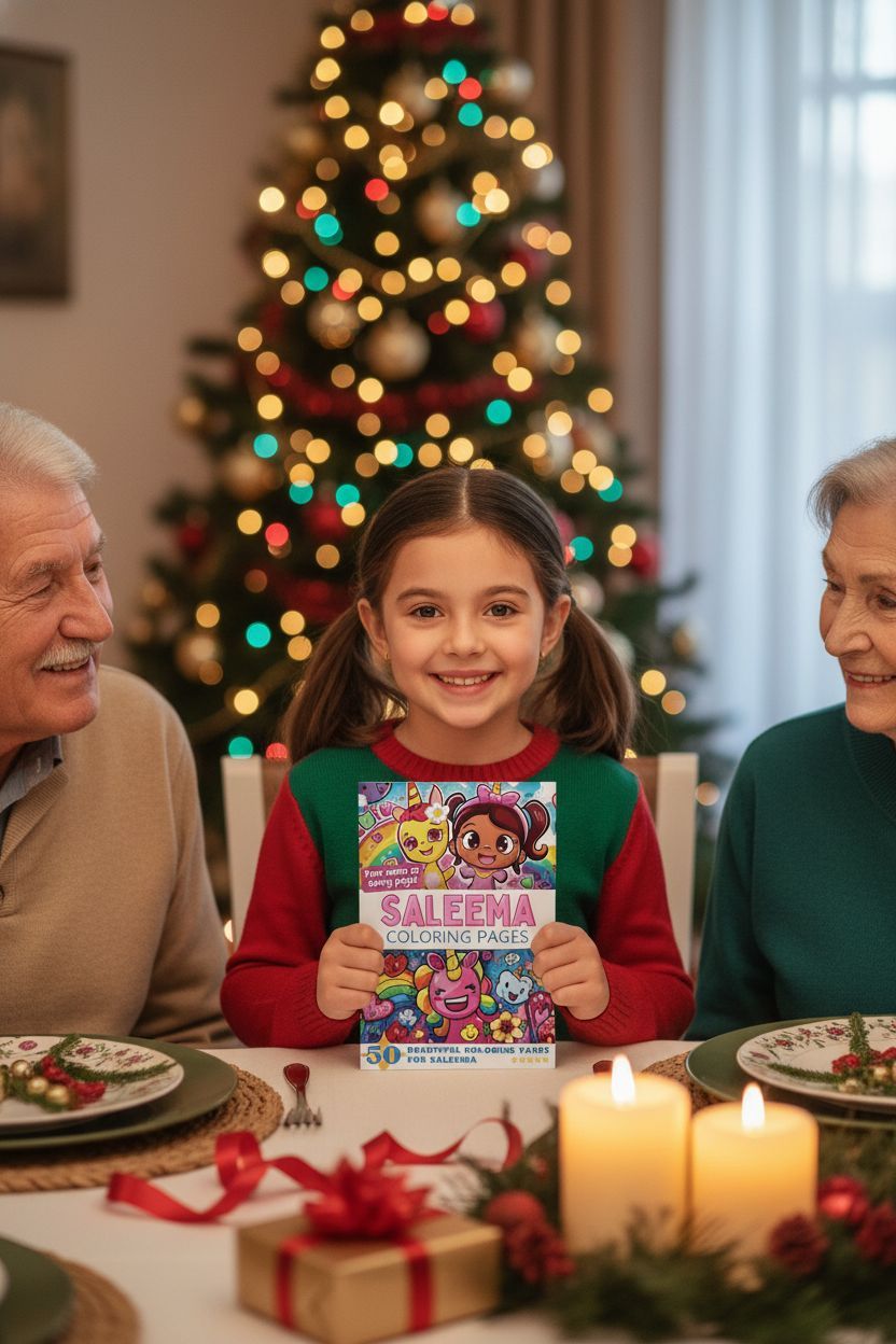 Saleema Christmas coloring pages gift