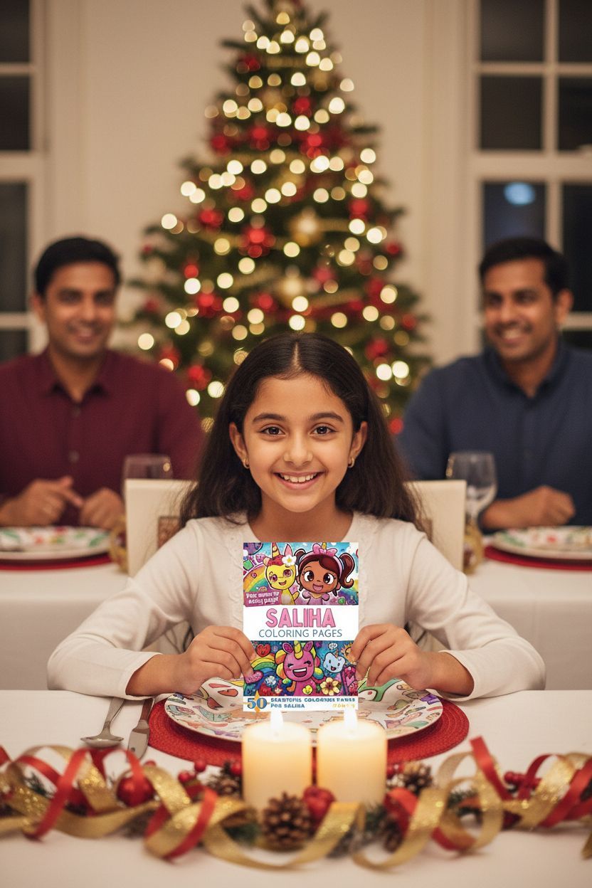 Saliha Christmas coloring pages gift