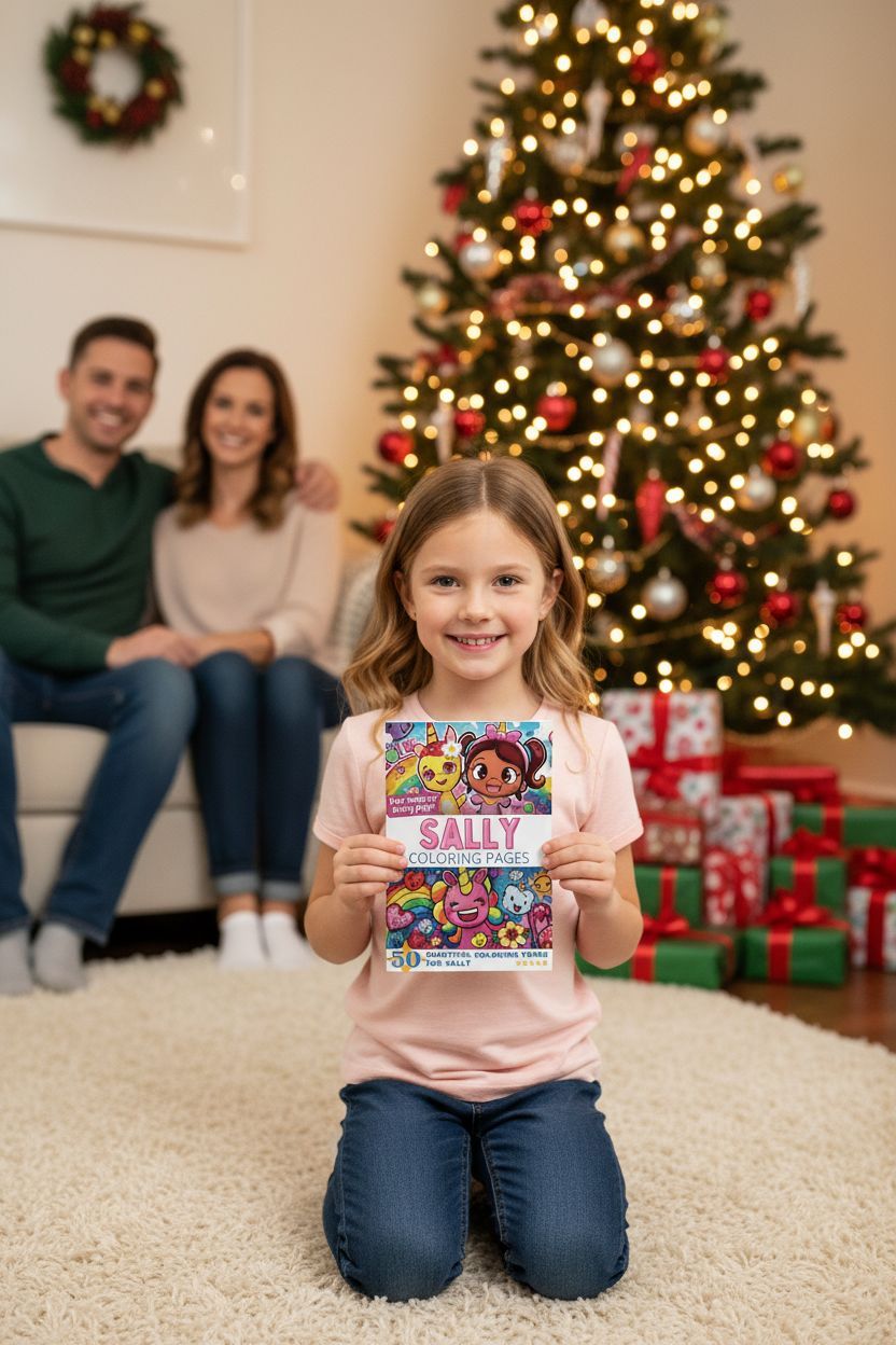 Sally Christmas coloring pages gift