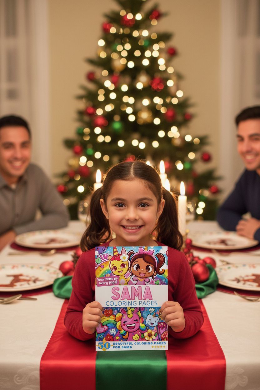 Sama Christmas coloring pages gift