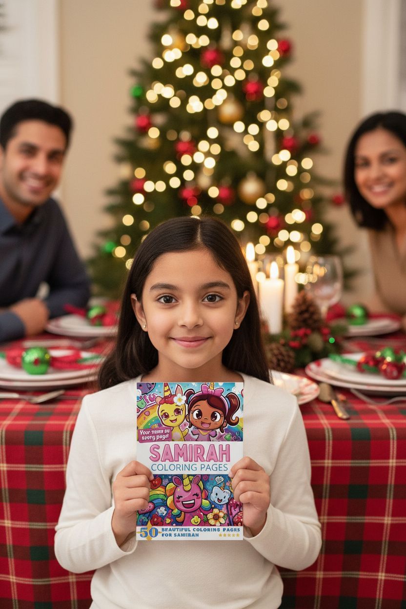 Samirah Christmas coloring pages gift