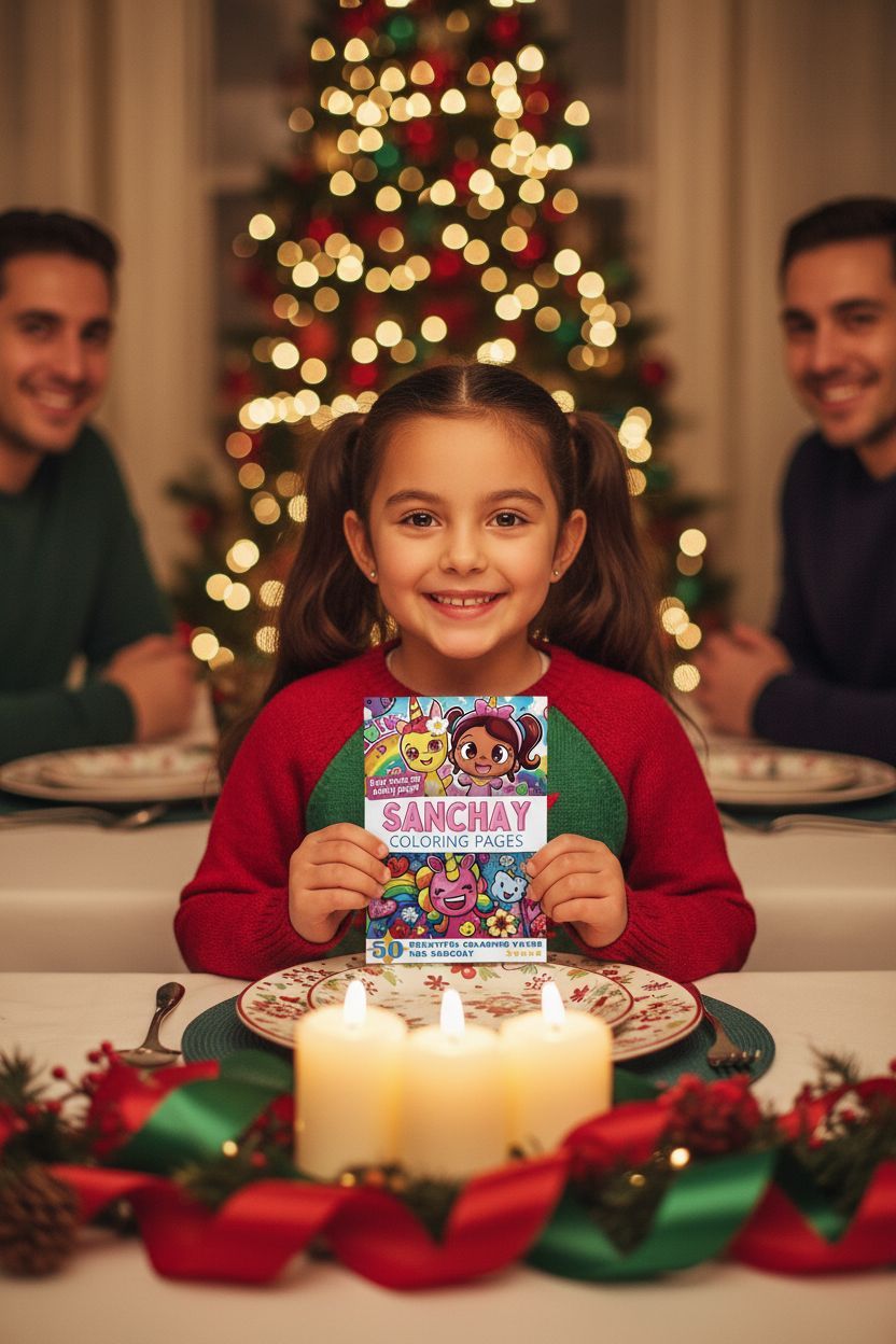 Sanchay Christmas coloring pages gift