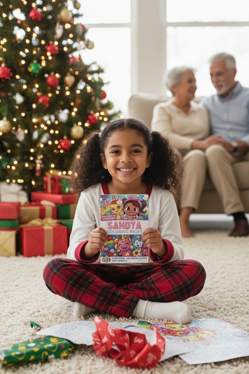 Sandya Christmas coloring pages gift