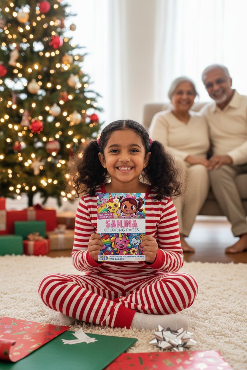 Sanjna Christmas coloring pages gift