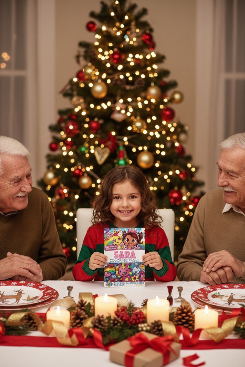 Sara Christmas coloring pages gift