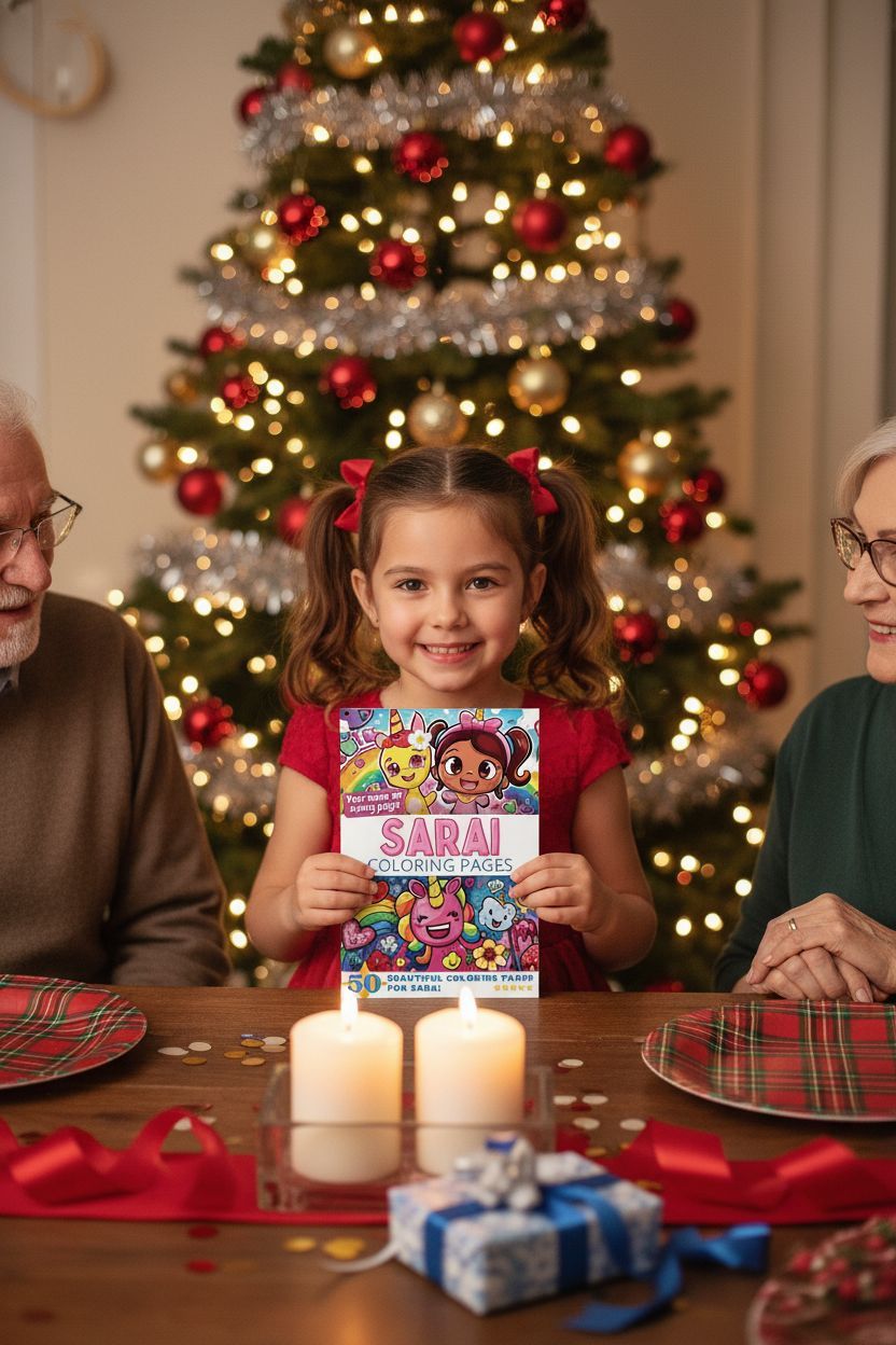 Sarai Christmas coloring pages gift