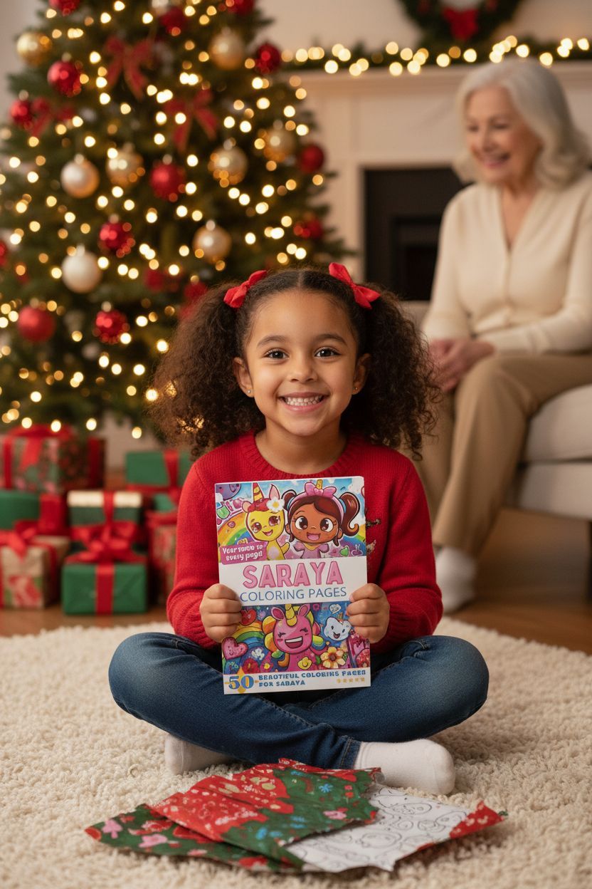 Saraya Christmas coloring pages gift