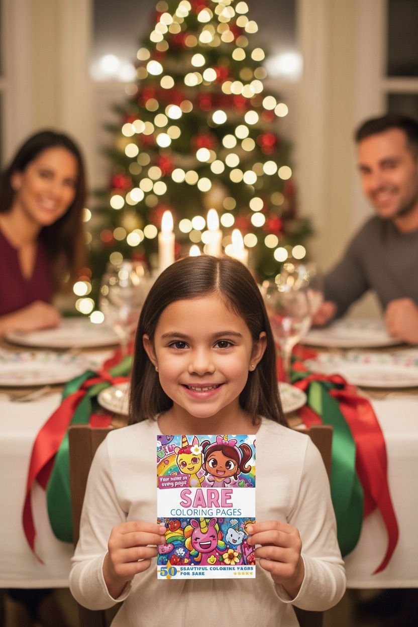 Sare Christmas coloring pages gift