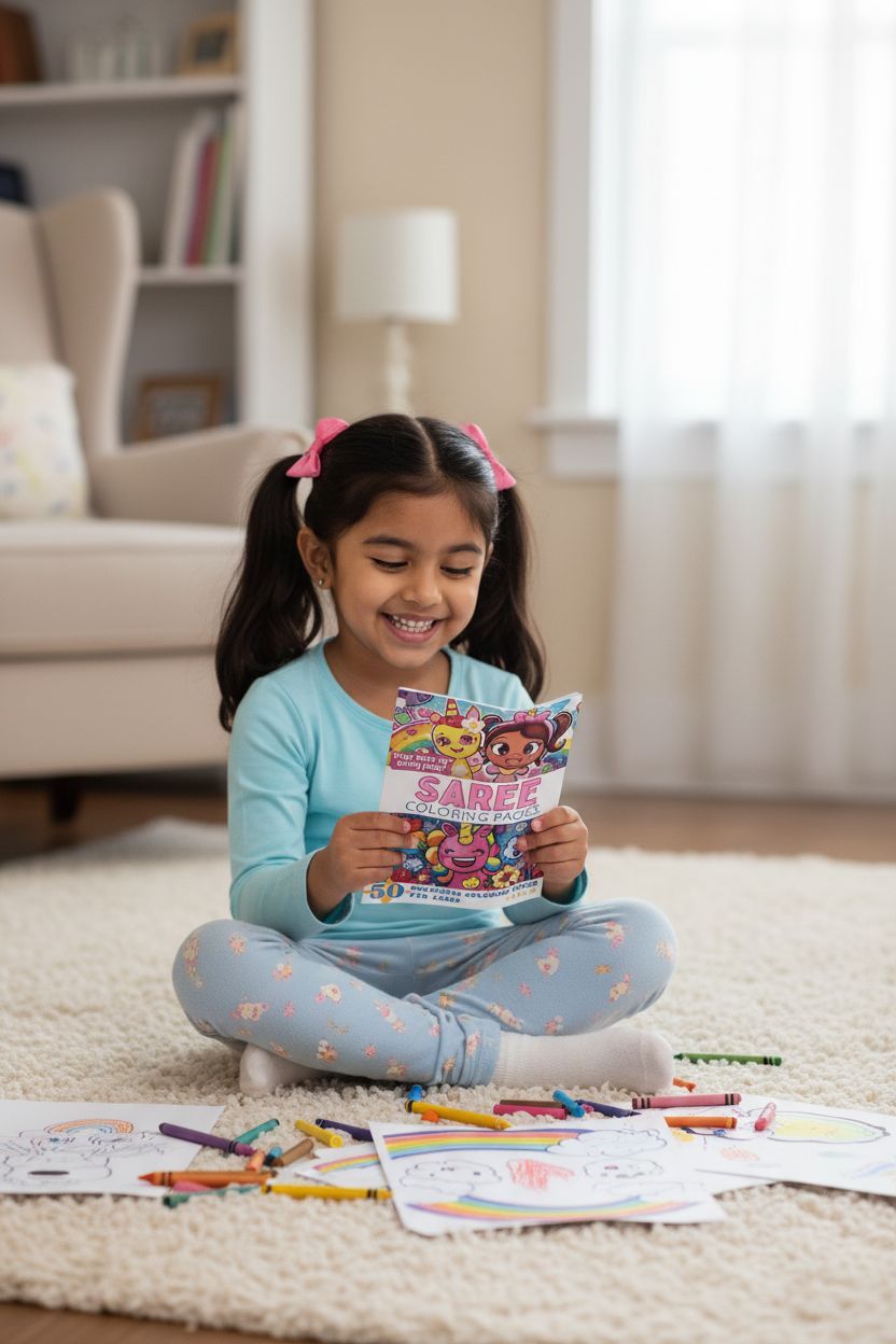 Saree personal coloring pages