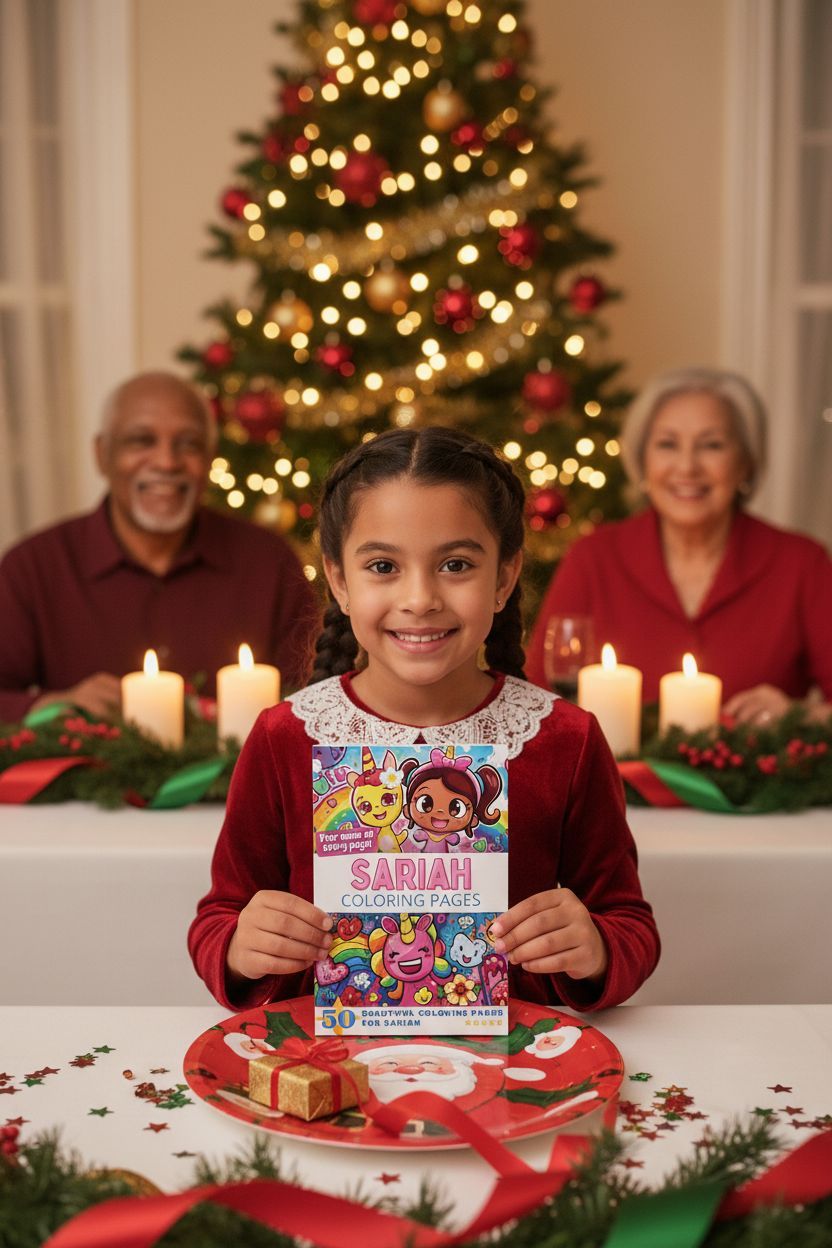 Sariah Christmas coloring pages gift