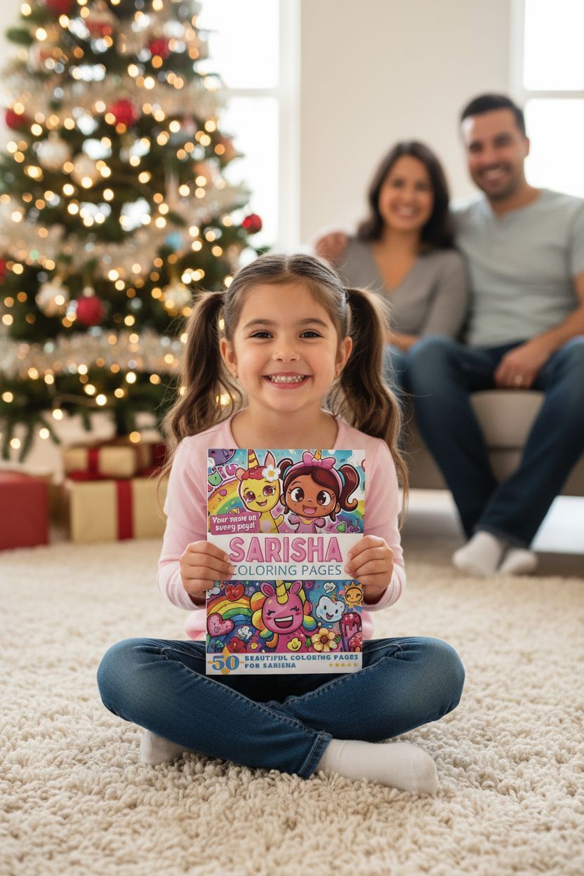 Sarisha Christmas coloring pages gift