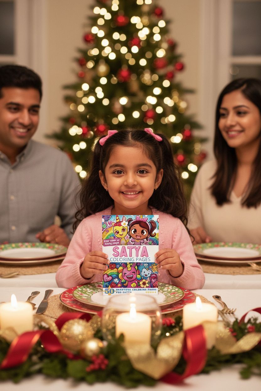 Satya Christmas coloring pages gift