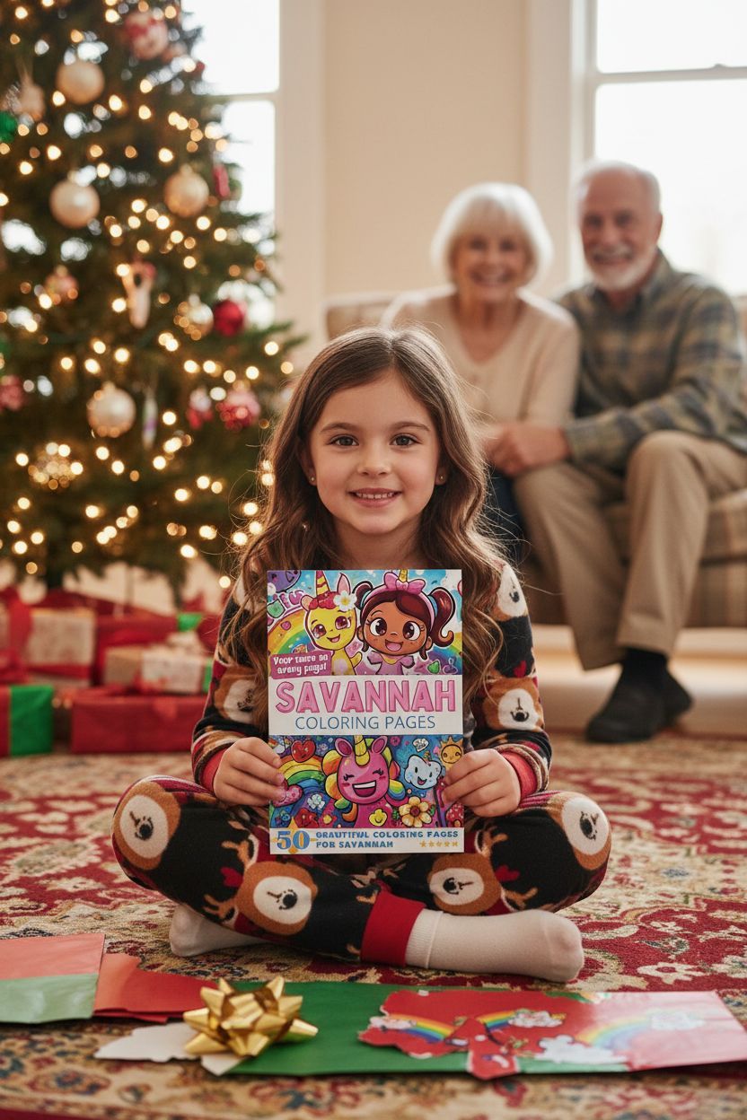Savannah Christmas coloring pages gift