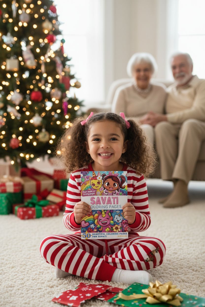 Savati Christmas coloring pages gift