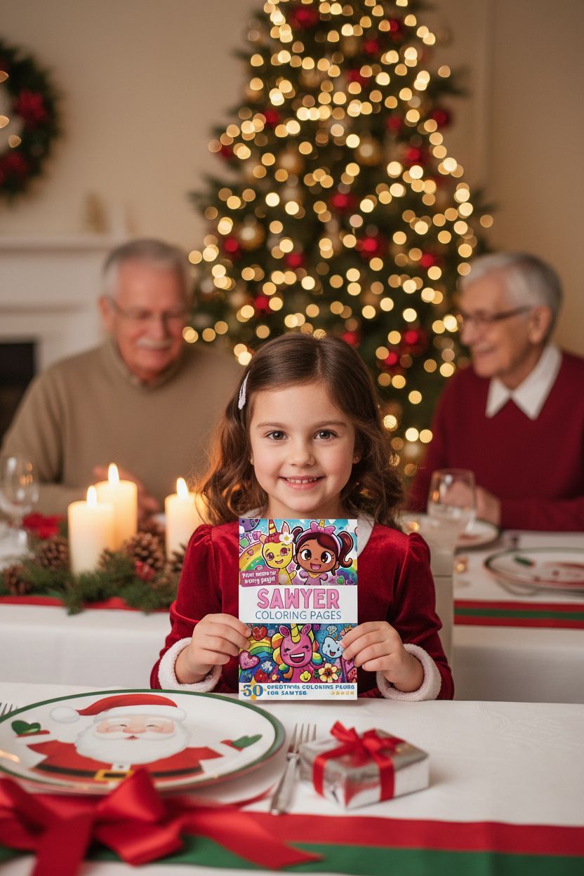 Sawyer Christmas coloring pages gift