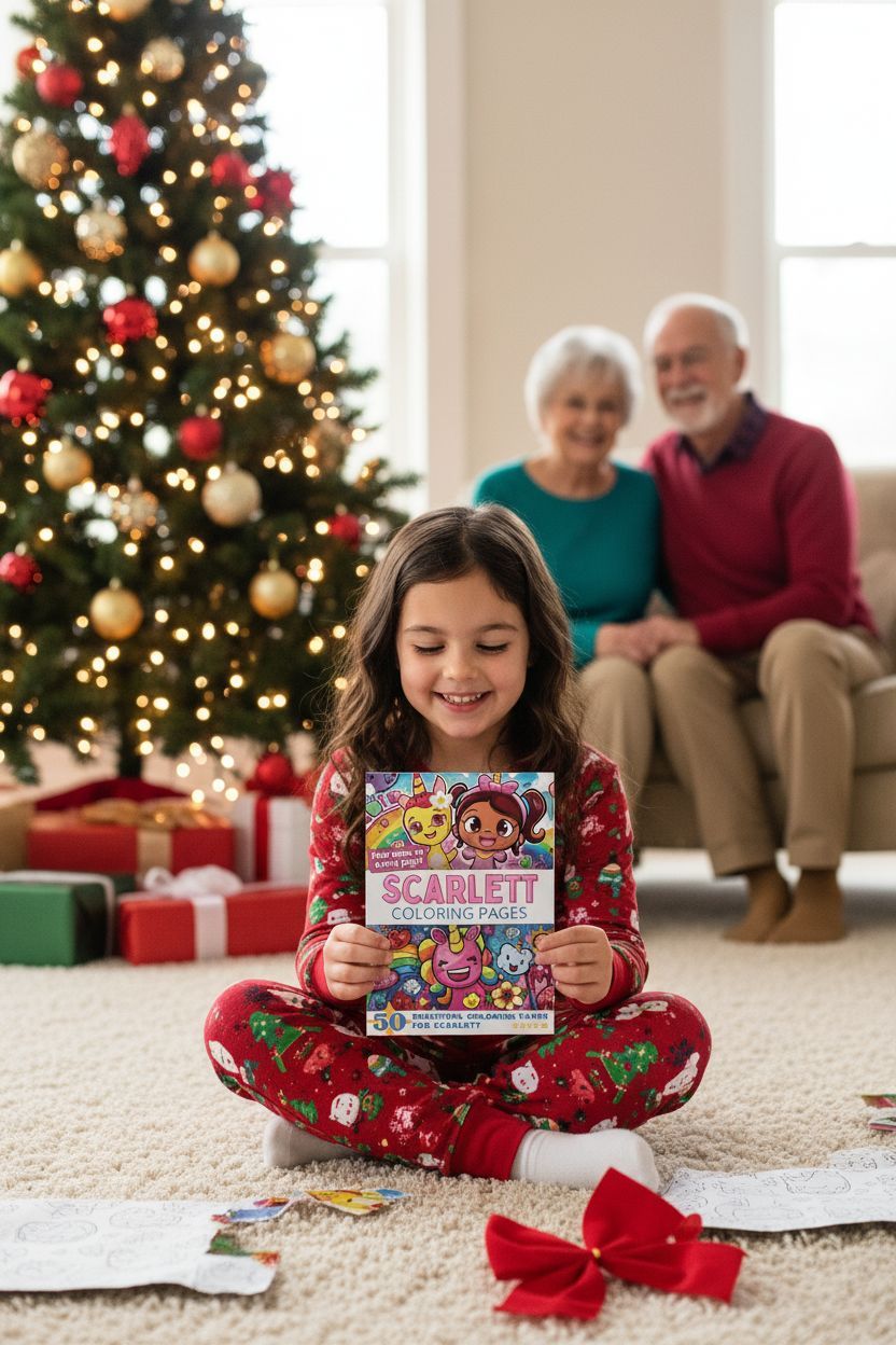 Scarlett Christmas coloring pages gift