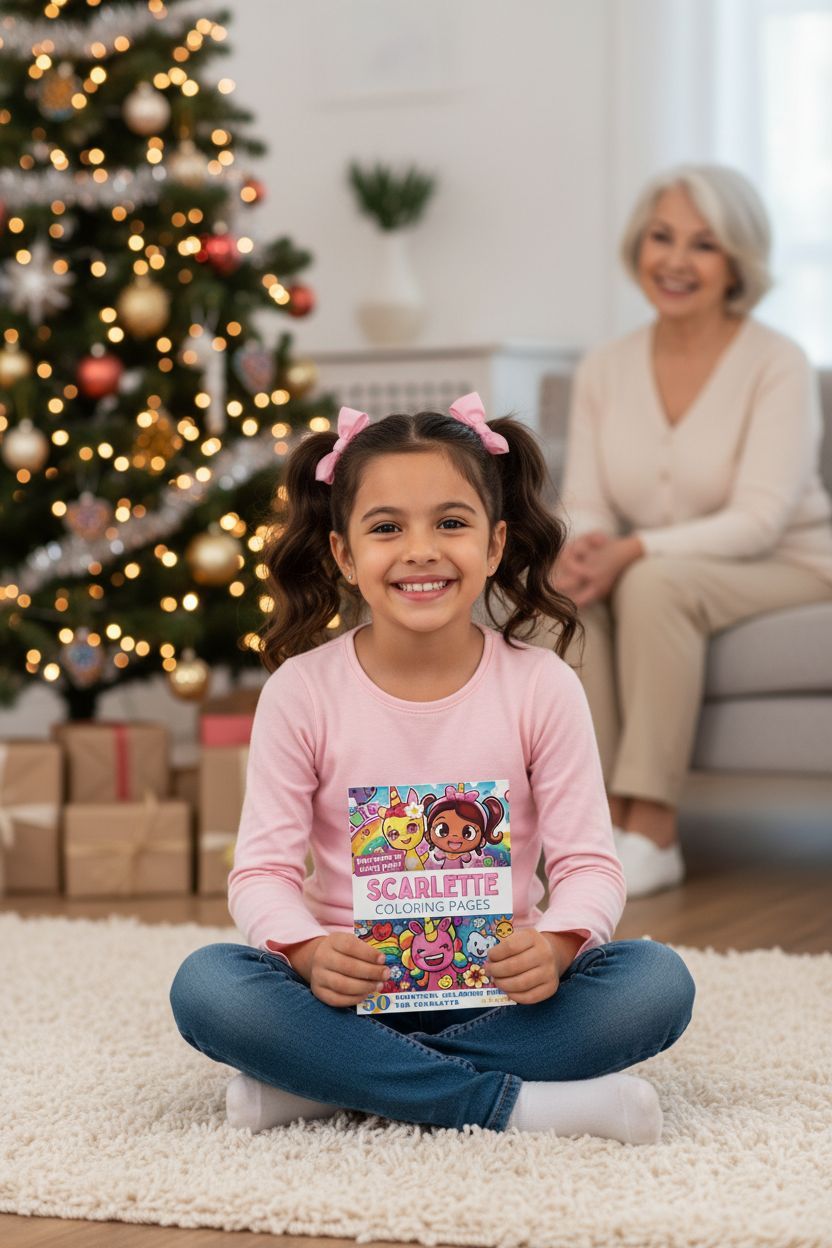 Scarlette Christmas coloring pages gift