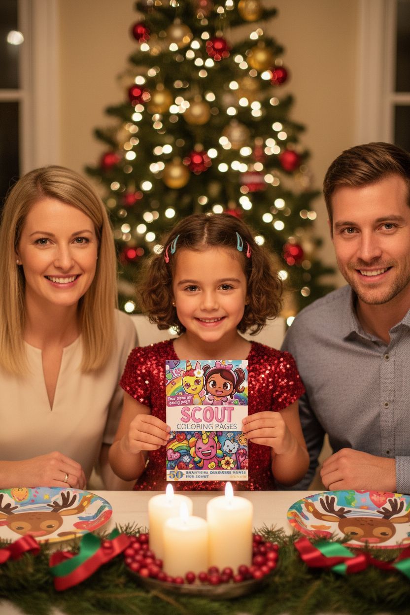Scout Christmas coloring pages gift