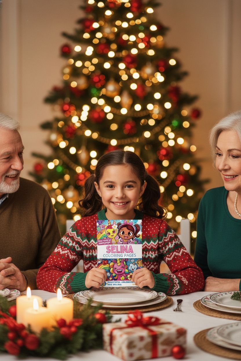 Selina Christmas coloring pages gift