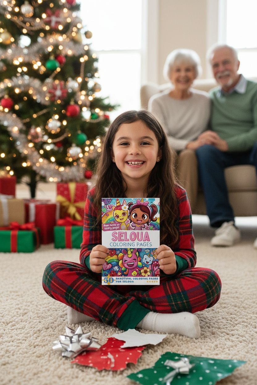Seloua Christmas coloring pages gift