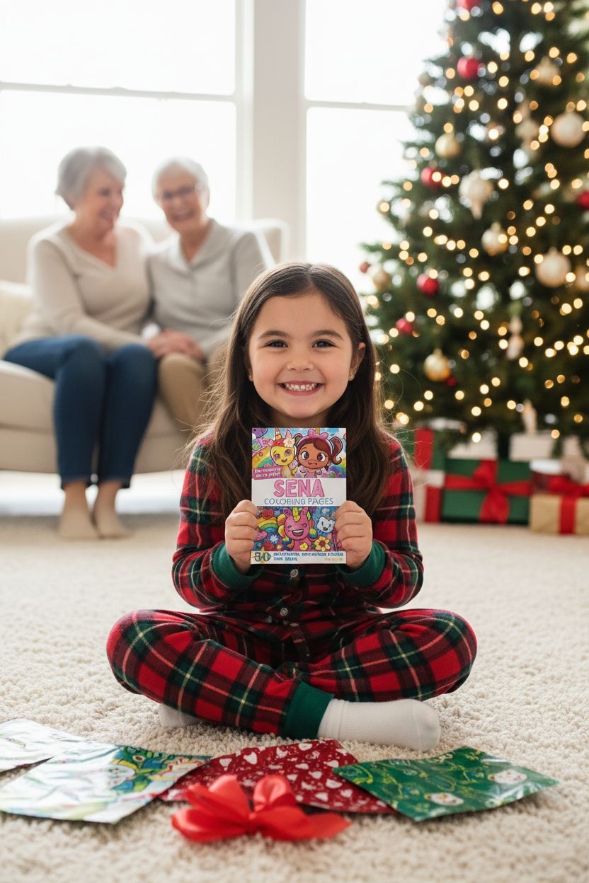 Sena Christmas coloring pages gift