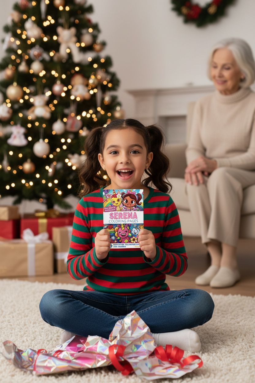 Serena Christmas coloring pages gift