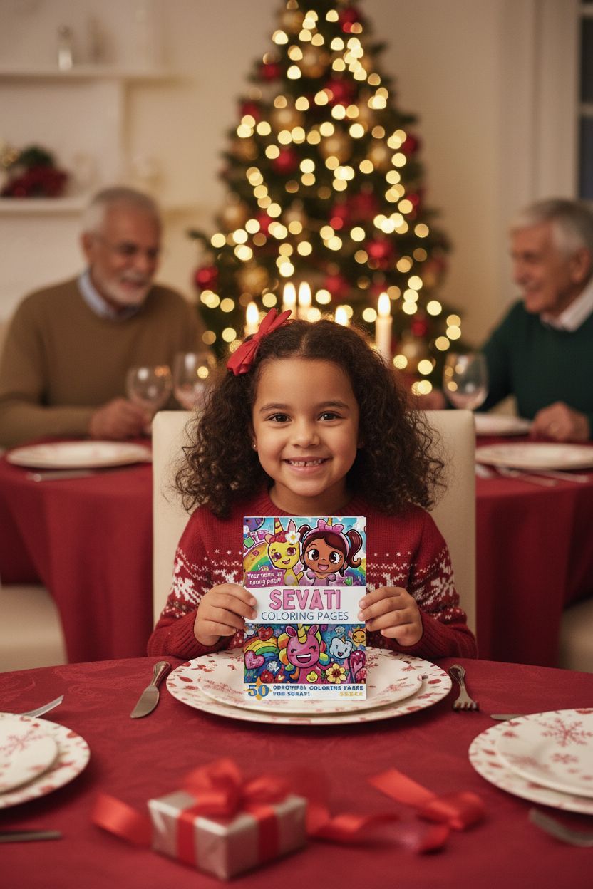 Sevati Christmas coloring pages gift