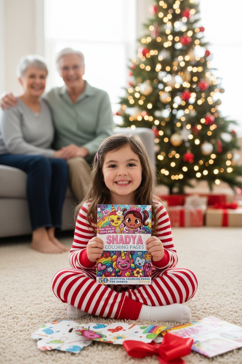 Shadya Christmas coloring pages gift