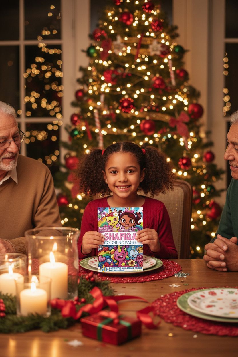 Shafiqa Christmas coloring pages gift