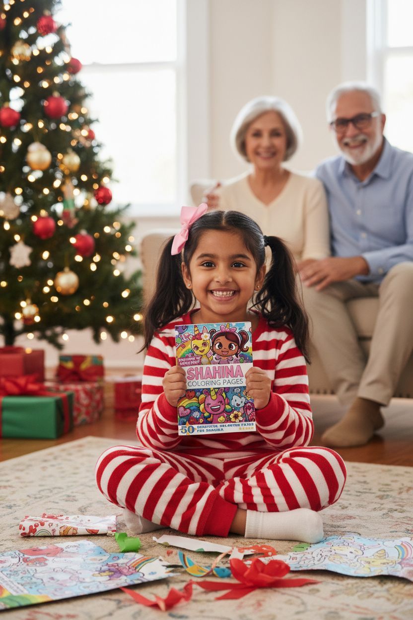 Shahina Christmas coloring pages gift