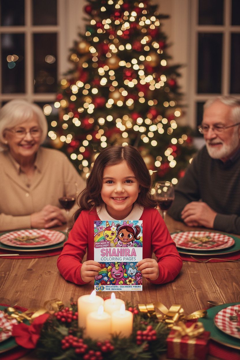 Shahira Christmas coloring pages gift